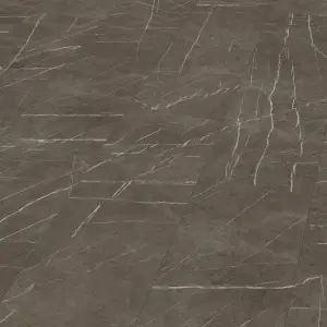 GoodHome Grey & White Marble Tile effect Laminate Flooring Sample