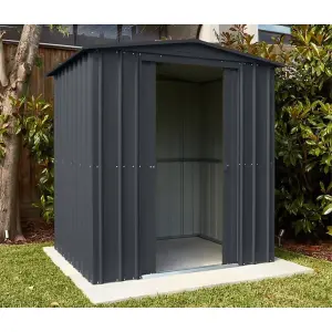 6 x 5 Premier Apex Metal Garden Shed - Anthracite Grey (6ft x 5ft / 6' x 5' / 1.8m x 1.5m)