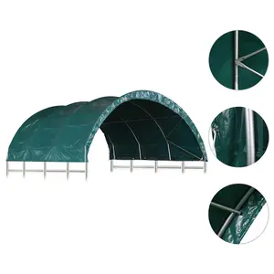 Berkfield Livestock Tent PVC 3.7x3.7 m Green