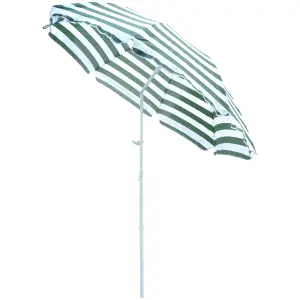 Outsunny Beach Umbrella Parasol Tilt Sun Shade 1.8M Garden