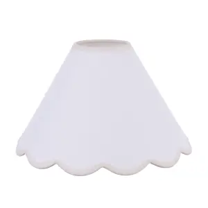 Laura Ashley Ivory & Cream Scalloped edge Lamp shade (D)30cm