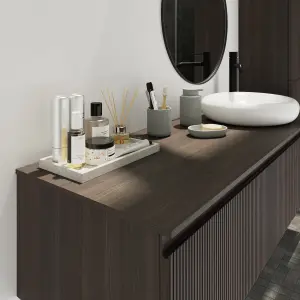 GoodHome Kentia Plywood Bathroom Basin vanity worktop (T)1.2cm x (D)45.2cm x (L)100.3cm