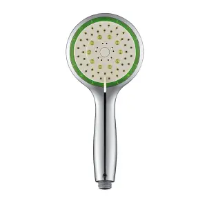 Water Saving Showerhead - Green Dial with 5 Spray Patterns Function Setting