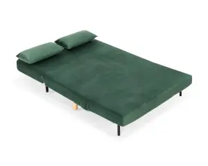 Keller Green Velvet double Futon Sofa Bed