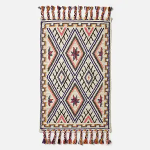 Homescapes Goa Multi Colour Kilim Wool Rug 90 x 150 cm