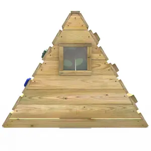 Rebo Mini Wooden Climbing Pyramid Adventure Playset - Camo