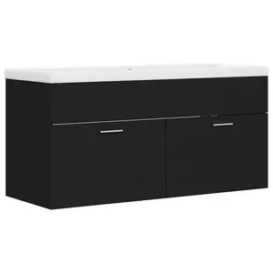 Yamna 1000mm Single Bathroom Vanity with Integrated Ceramic Basin Black