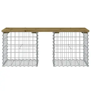 Berkfield Garden Bench Gabion Design 103x44x42 cm Impregnated Wood Pine