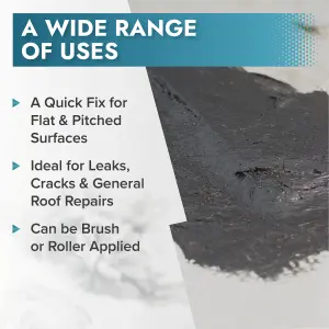 Polar Premium Leak Seal Grey Paint - 500ml - Instant Waterproof Roof Sealant - Ideal for Leaks, Cracks & Roof Repair