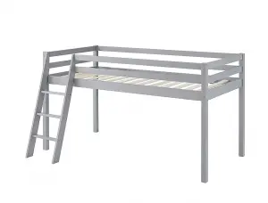 Albany Kids Bunk Bed Mid-Sleeper Wooden Frame, Grey