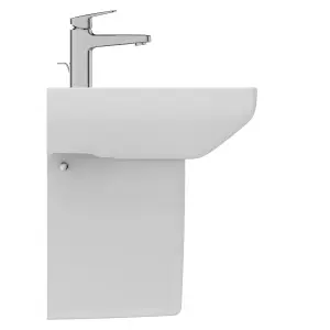 Ideal Standard i.life A Gloss White Rectangular Wall-mounted Semi-pedestal Basin (H)48.5cm (W)55cm