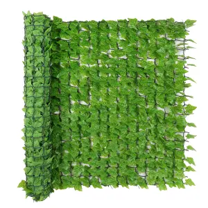 True Products Premium Artificial Ivy Leaf Hedge Garden Fence Privacy Screening Light Green - 1.5m x 3m