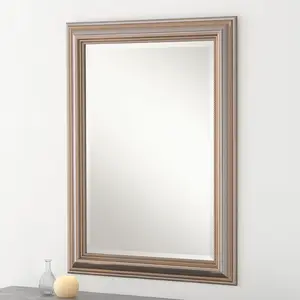 Magdalene Flat Wall Mirror Champagne / 93cm H x 118.5cm W