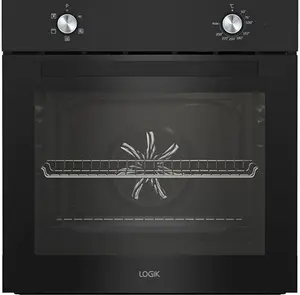 LOGIK LBFANB23 Electric Oven - Black, Black 9452