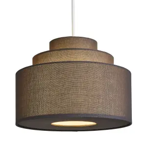 Inlight Palma Grey Tiered Lamp shade (D)30cm