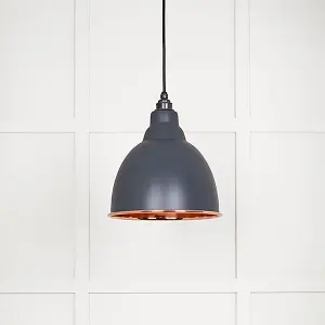 Smooth Copper Brindley Pendant in Slate