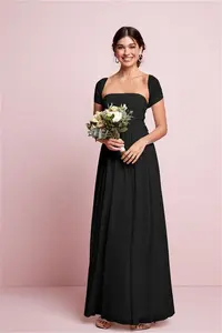 Womens Next Black Mesh Multiway Bridesmaid Wedding Maxi Dress - Black