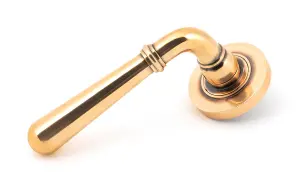 From The Anvil Polished Bronze Newbury Lever on Rose Set (Plain) - Unsprung