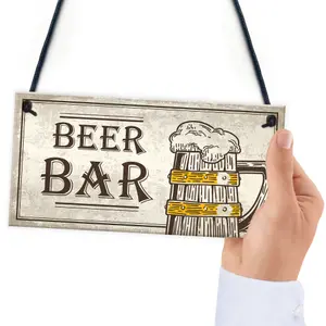 Red Ocean Vintage Bar Sign Plaque Home Bar Wedding Man Cave Pub Wall Gifts For Men