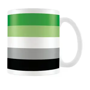 Pyramid International Aromantic Flag Mug Green/White/Black (One Size)