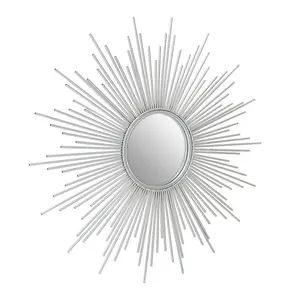 Interiors by Premier Cristal Silver Finish Wall Mirror