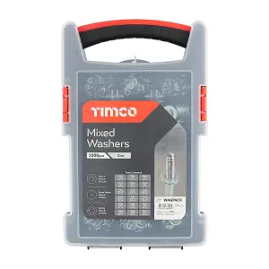 Timco - Mixed Washers Grab Pack - Zinc (Size 1000pcs - 1000 Pieces)