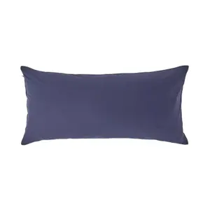 Homescapes Navy Blue Continental Egyptian Cotton Pillowcase 200 TC, 40 x 80 cm