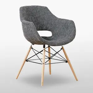 Single Olivia Fabric Dining Chair Upholstered Dining Room Chairs, Grey