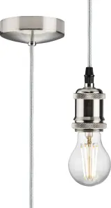 Luminosa 1.8m E27 Vintage Pendant Set - Polished Chrome 230V IP20 80W