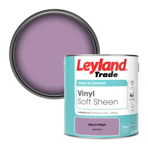 Leyland Trade Vinyl Soft Sheen Walls & Ceilings Emulsion Paint Mauve Magic (PPG1180-5) - 2.5L