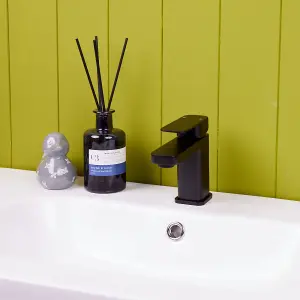 Flode Glan Mono Basin Mixer Tap Matt Black