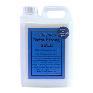 Littlefair's - Clear X Strong Indoor Wood Varnish - Satin - 5 LTR