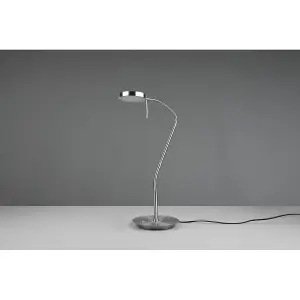 Luminosa Monza Modern Desk Task Lamp Nickel Matt 2300-3000-4000K - UK Stock