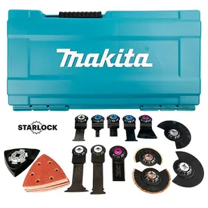 Makita Starlock Multi Tool 44 Piece Set Plunge Segment Blade Sanding Sheet DTM52