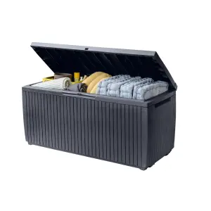 Keter Springwood Anthracite 305l Garden storage box 570mm 1230mm