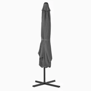 Berkfield Outdoor Parasol with Steel Pole 250x250 cm Anthracite