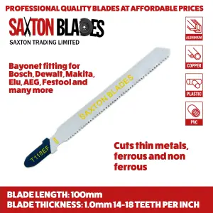 15 x Saxton Metal Aluminium Jigsaw blades T118EF