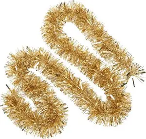 Gold Effect Christmas Tinsel 2m