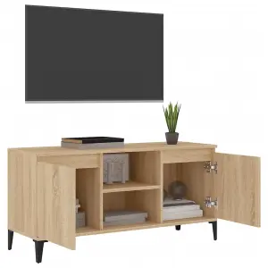 Berkfield TV Cabinet with Metal Legs Sonoma Oak 103.5x35x50 cm