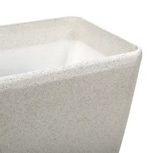 Set of 2 Flower Pot Stone Beige 74 x 32 x 45 cm BARIS