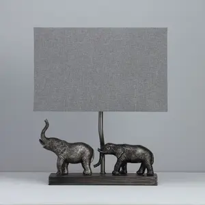 Inlight Pasithee Elephant Pewter effect Table light