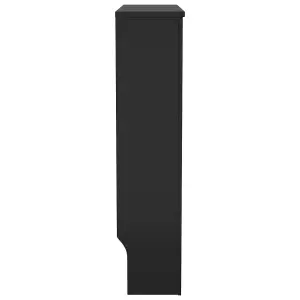 Berkfield MDF Radiator Cover Black 78 cm