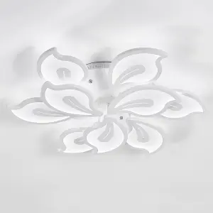 9 Lights Elegant Floral Shape Energy Efficient LED Ceiling Light 85CM Cool White