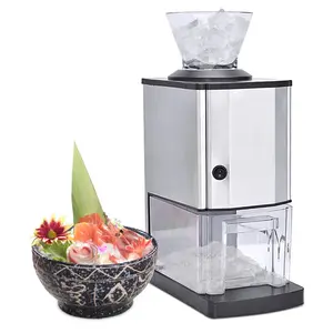 Electric Ice Crusher Automatic Ice Shaver Machine W/ Ice Tray & Scoop Stainless