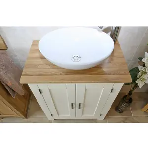 Robinsonville 650mm Single Bathroom Vanity with Vessel Ceramic Basin