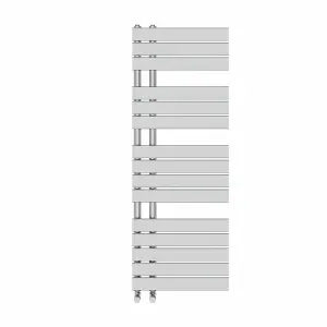 Rinse 1380x500mm Flat Panel Bathroom Heated Towel Rail Radiator Chrome