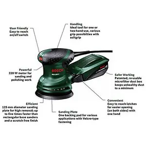 Bosch 220W Corded Random orbit sander PEX 220 A