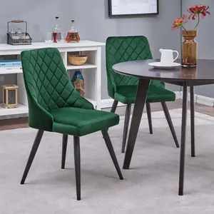 Clocher Upholstered Chair (Set of 2) Dark green