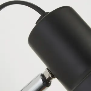 Lighting Collection Malmo Black Plug-In Wall Light