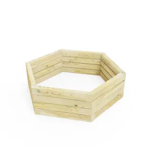 OutdoorGardens Stackable Wooden Hex Planter - 1000mm